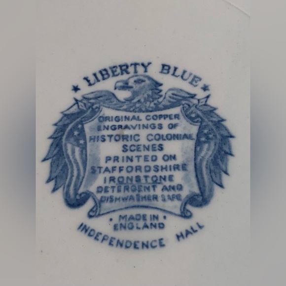 Historic Colonial Scenes Plate *Liberty Blue* Independence Hall - Picture 4 of 6